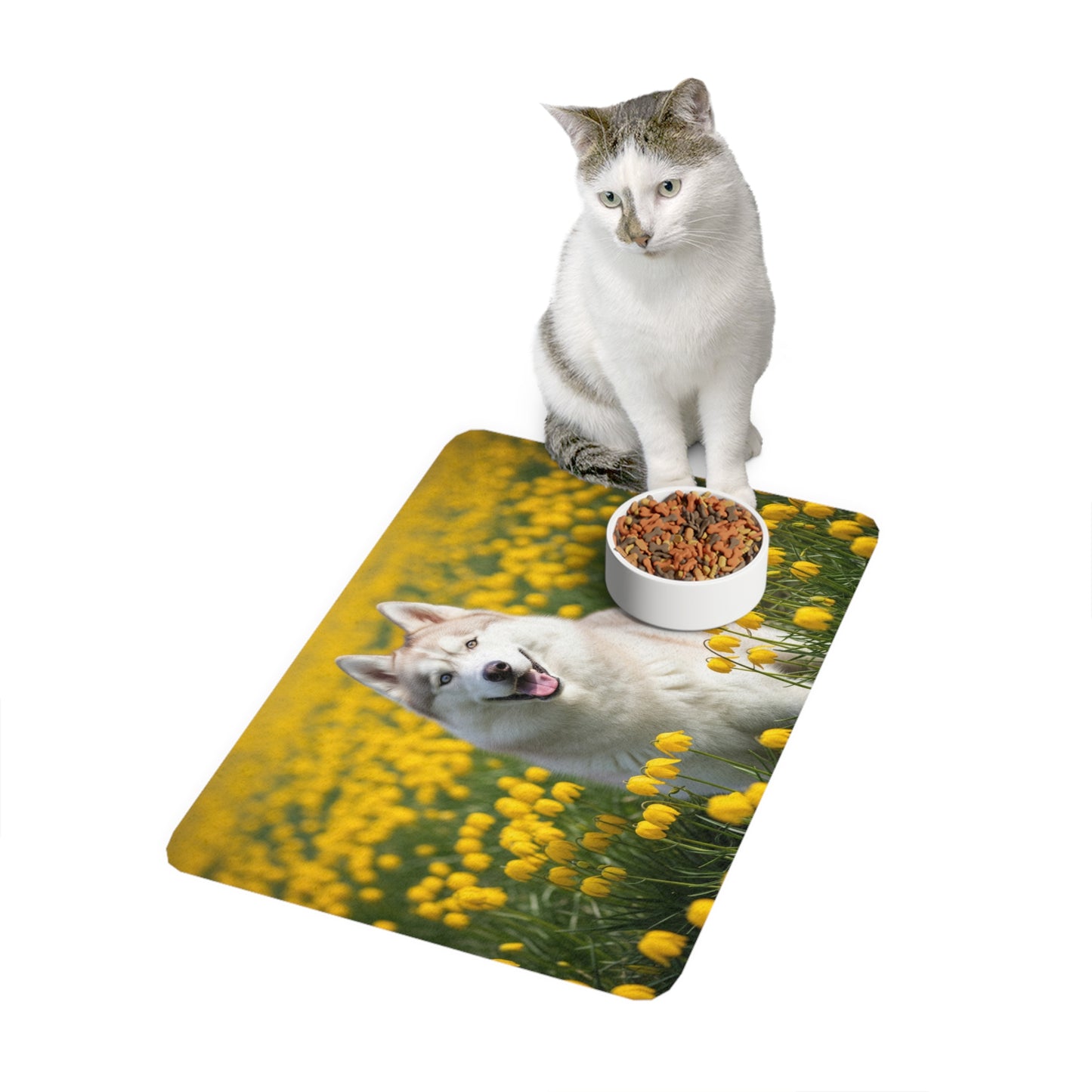Pet Food Mat (12x18) - Siberian Husky