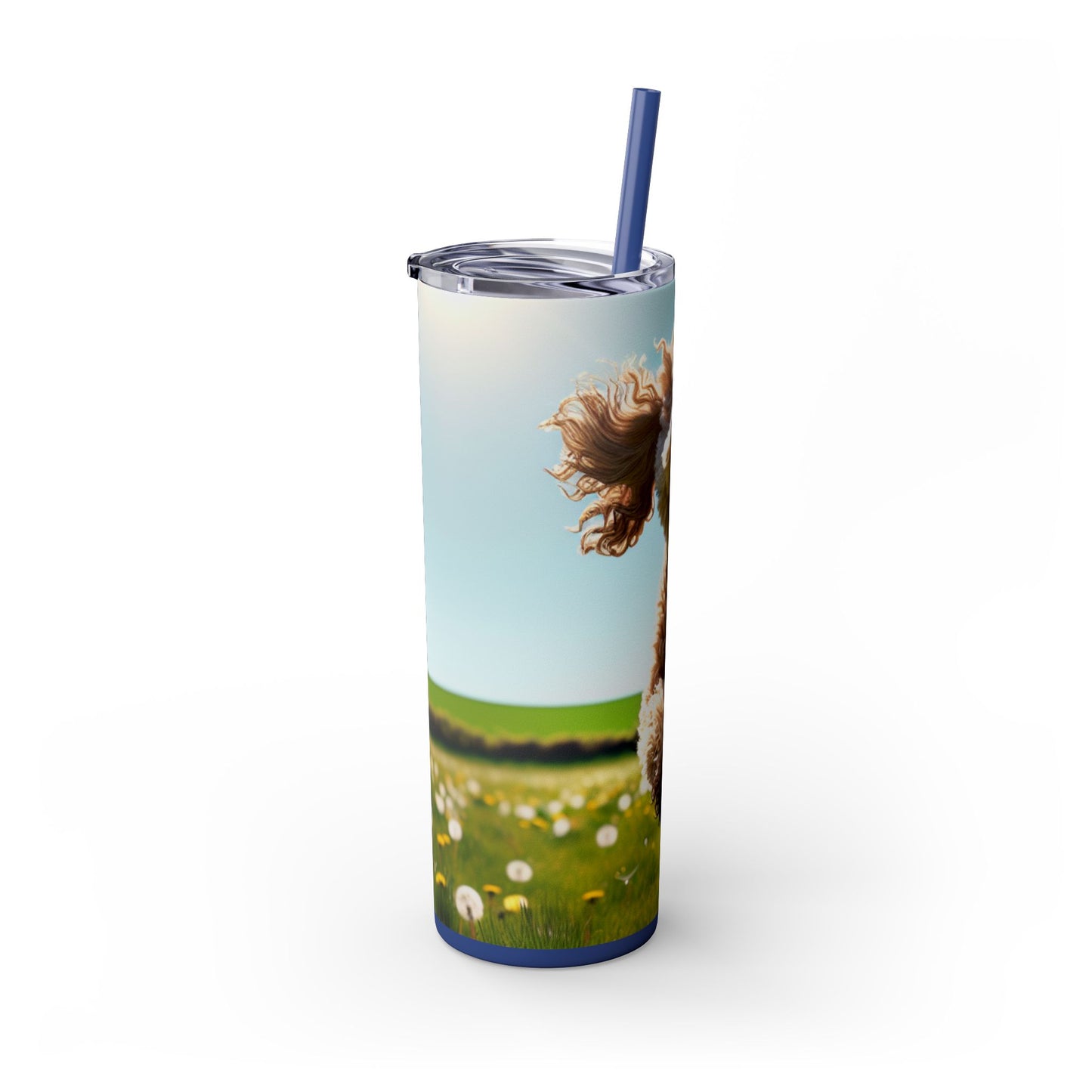 Spoodle Skinny Tumbler with Straw, 20oz