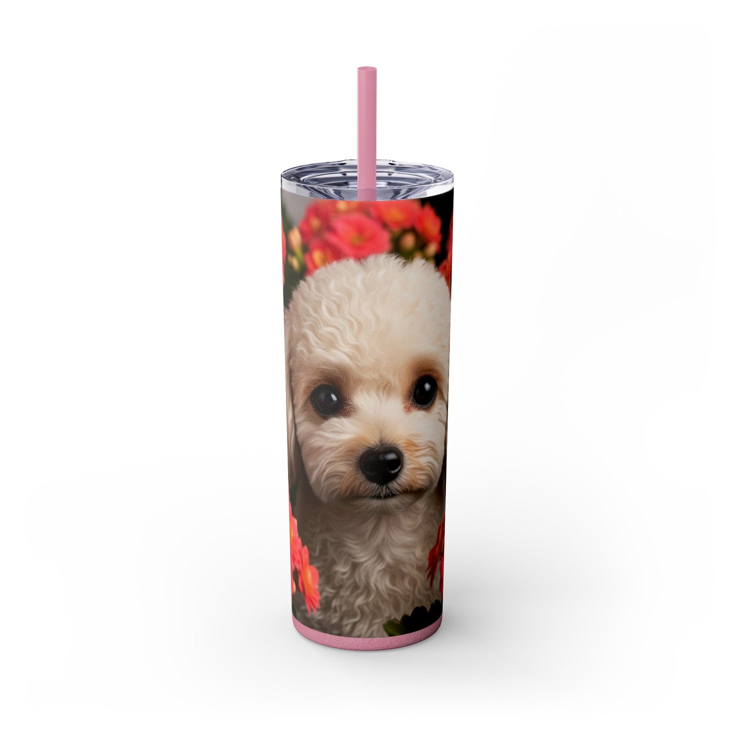 Miniature Poodle Tumbler with Straw, 20oz