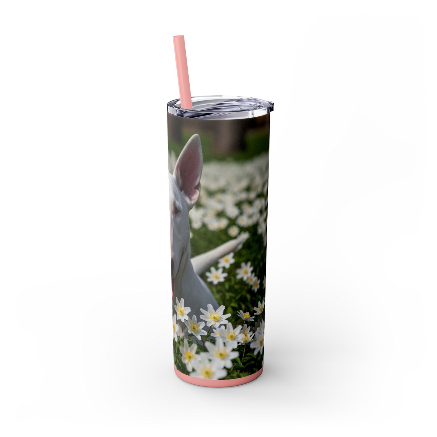 Bull Terrier Tumbler with Straw, 20oz
