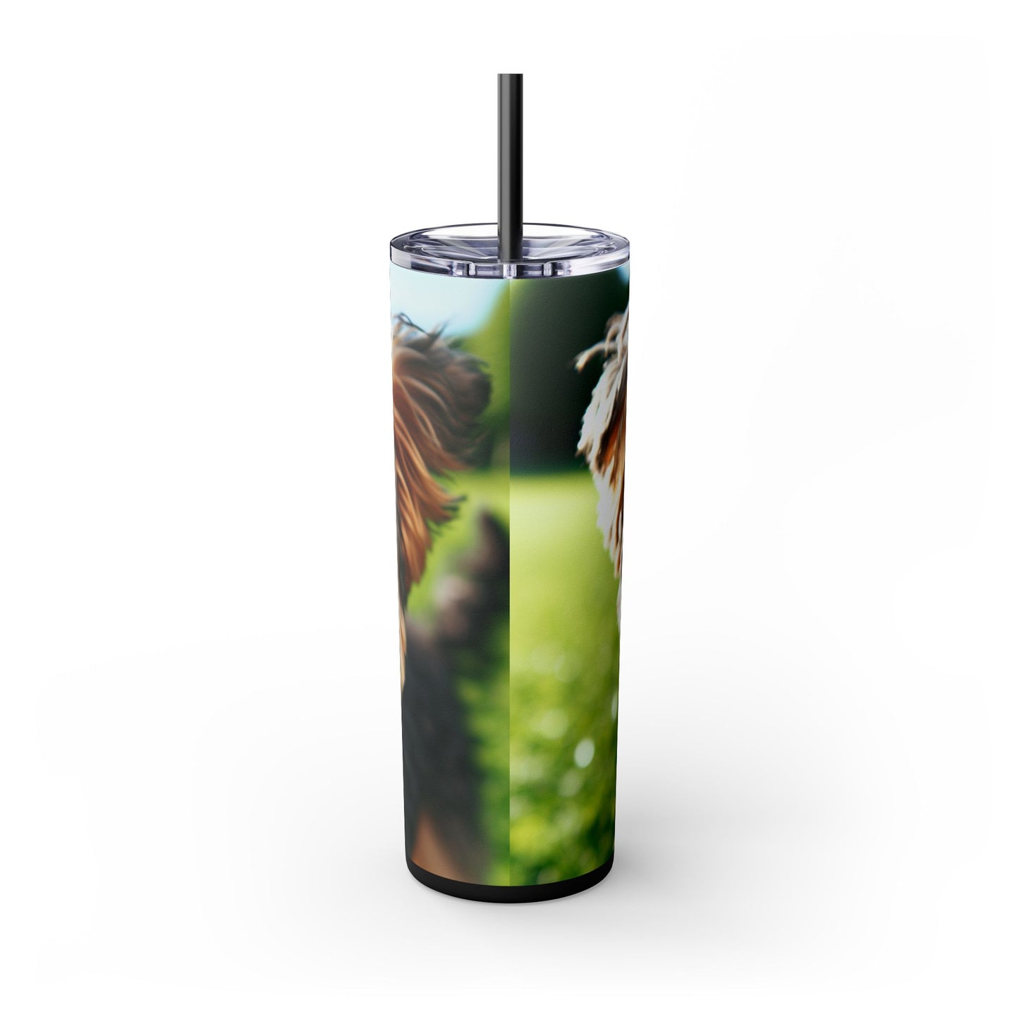 Yorkiepoo Tumbler with Straw, 20oz