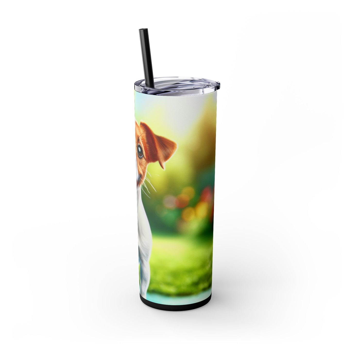 Jack Russell Terrier Tumbler with Straw, 20oz