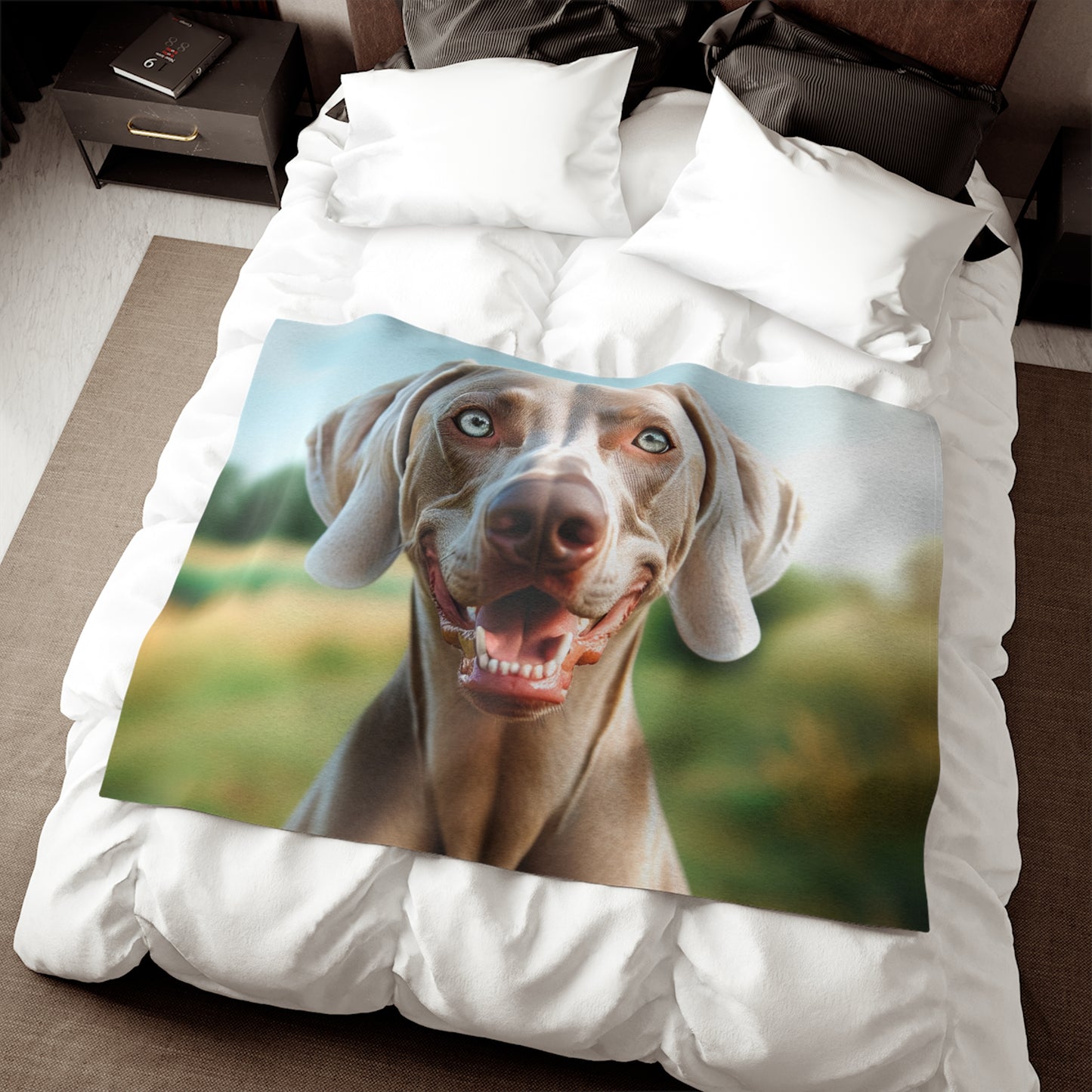 Weimaraner Sweatshirt Blanket