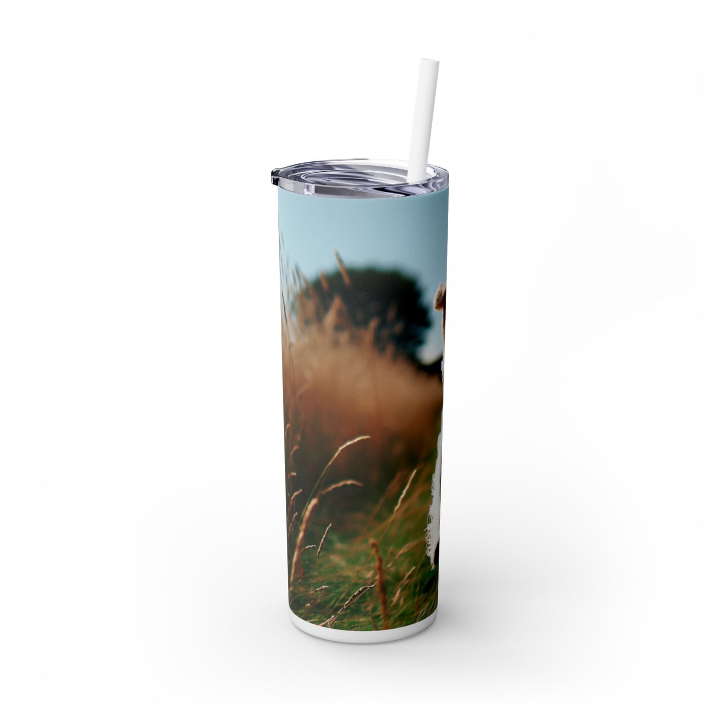 Tenterfield Terrier Skinny Tumbler with Straw, 20oz