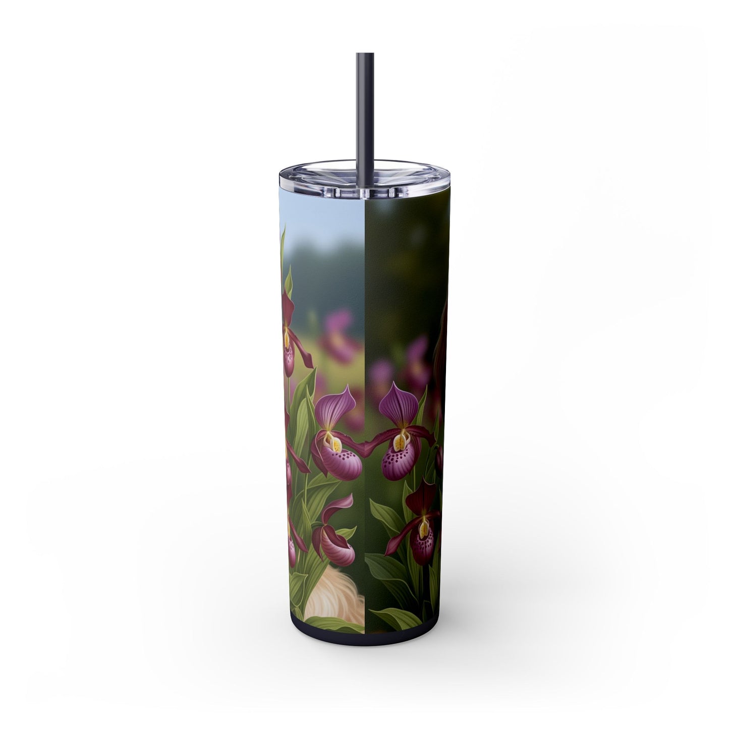 Lhasa Apso Skinny Tumbler with Straw, 20oz