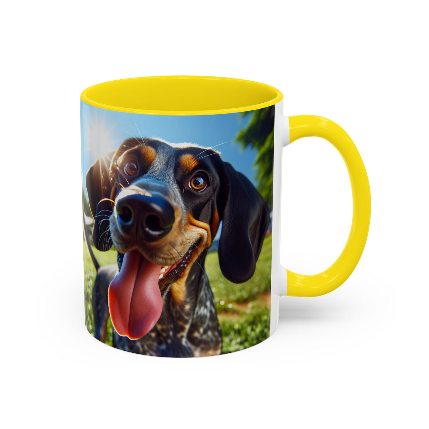 Bluetick Coonhound Accent Coffee Mug - Perfect Gift for Dog Lovers