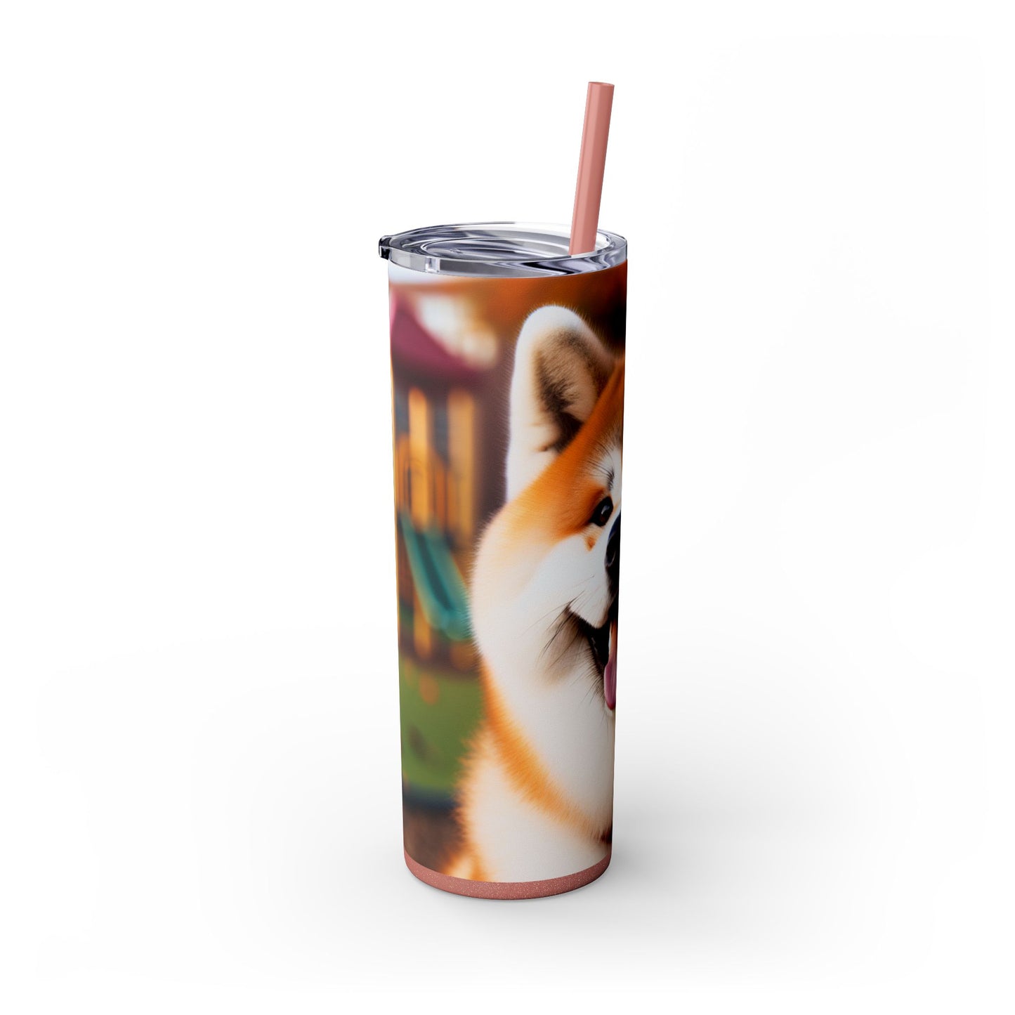 Japanese Akitainu Tumbler with Straw, 20oz