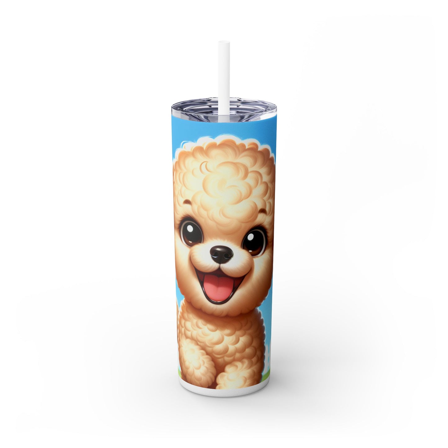 Miniature Poodle Tumbler with Straw, 20oz
