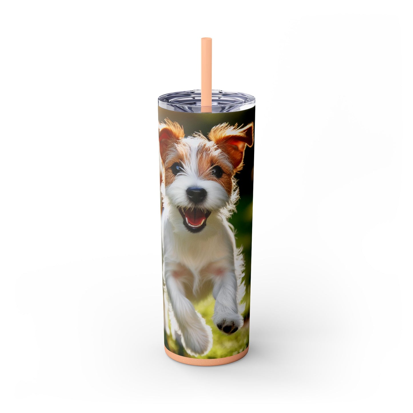 Parson Russell Terrier Skinny Tumbler with Straw, 20oz