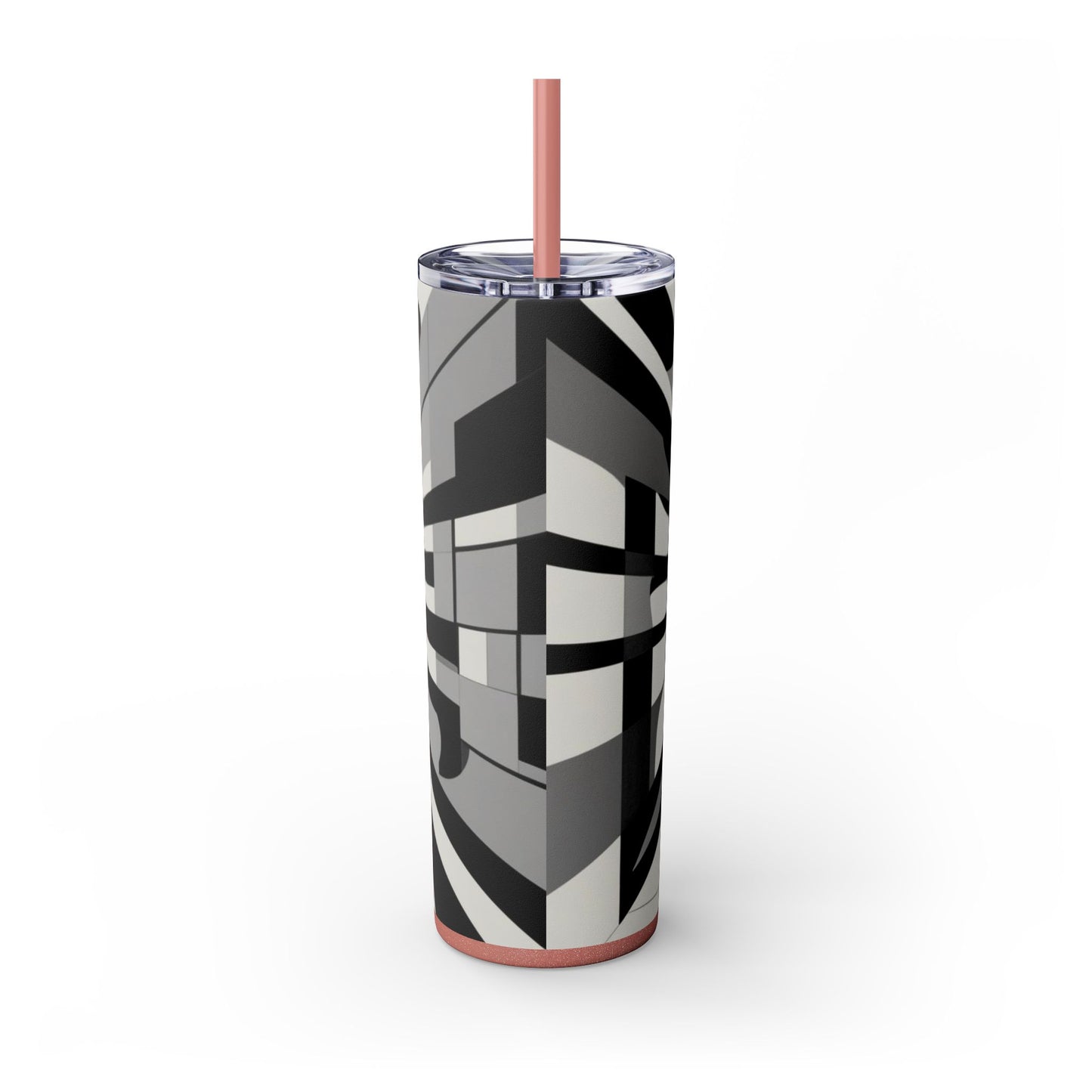 Optical Illusion Skinny Tumbler with Straw, 20oz