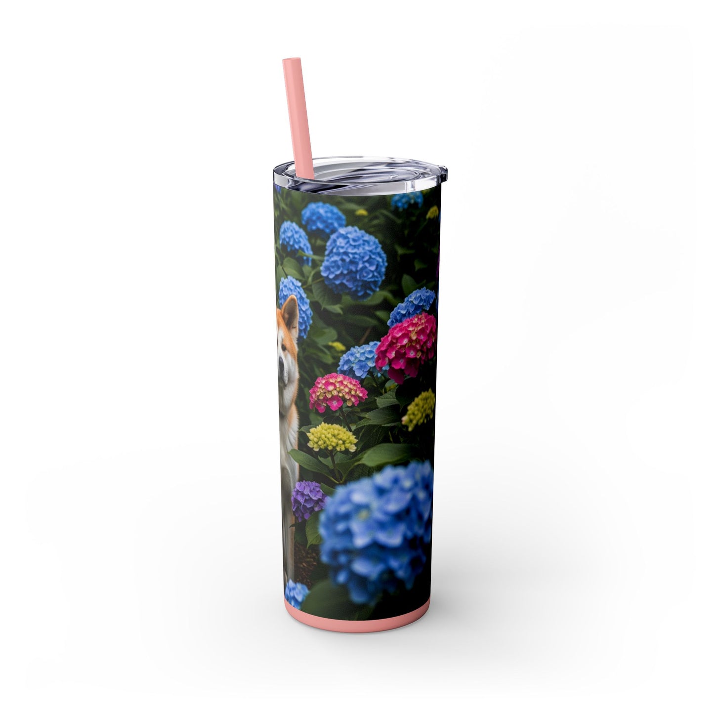 Akita Skinny Tumbler with Straw, 20oz