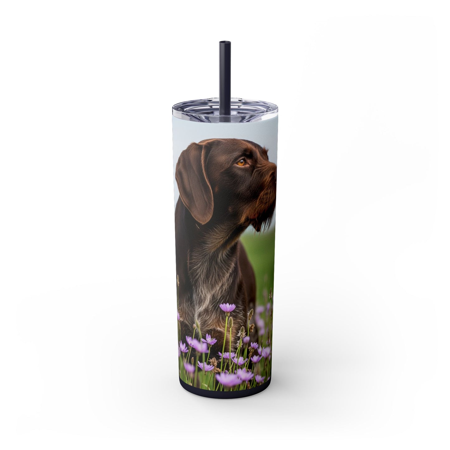 German Wirehaired Pointer Tumbler with Straw, 20oz