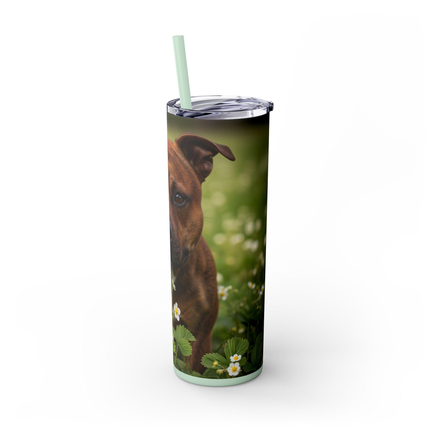 Staffordshire Bull Terrier Tumbler with Straw, 20oz