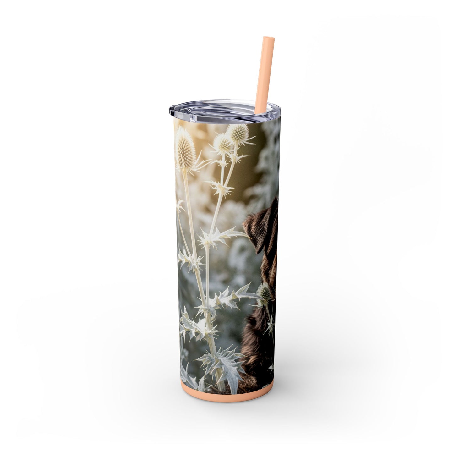 Affenpinscher Skinny Tumbler with Straw, 20oz