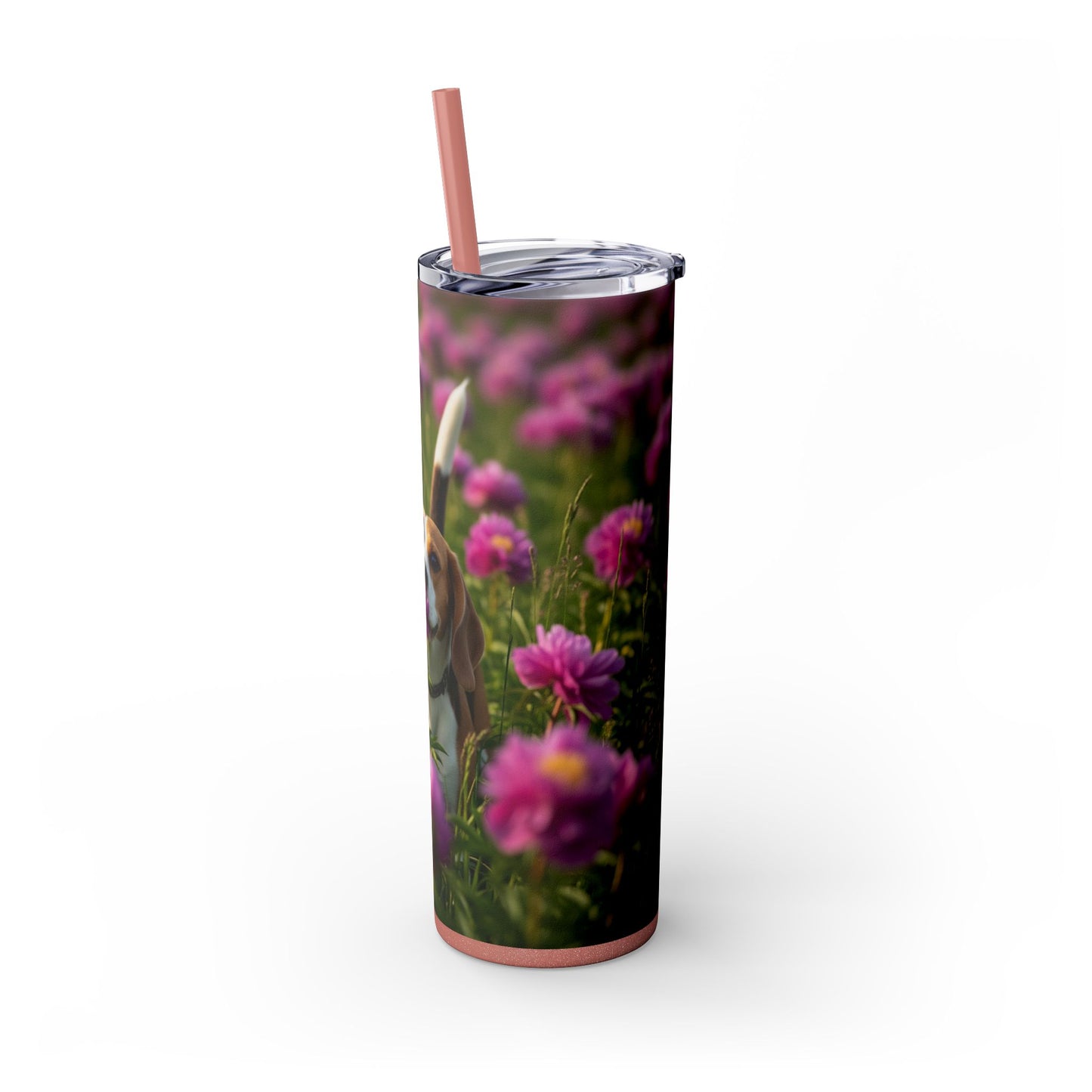 Beagle Skinny Tumbler with Straw, 20oz
