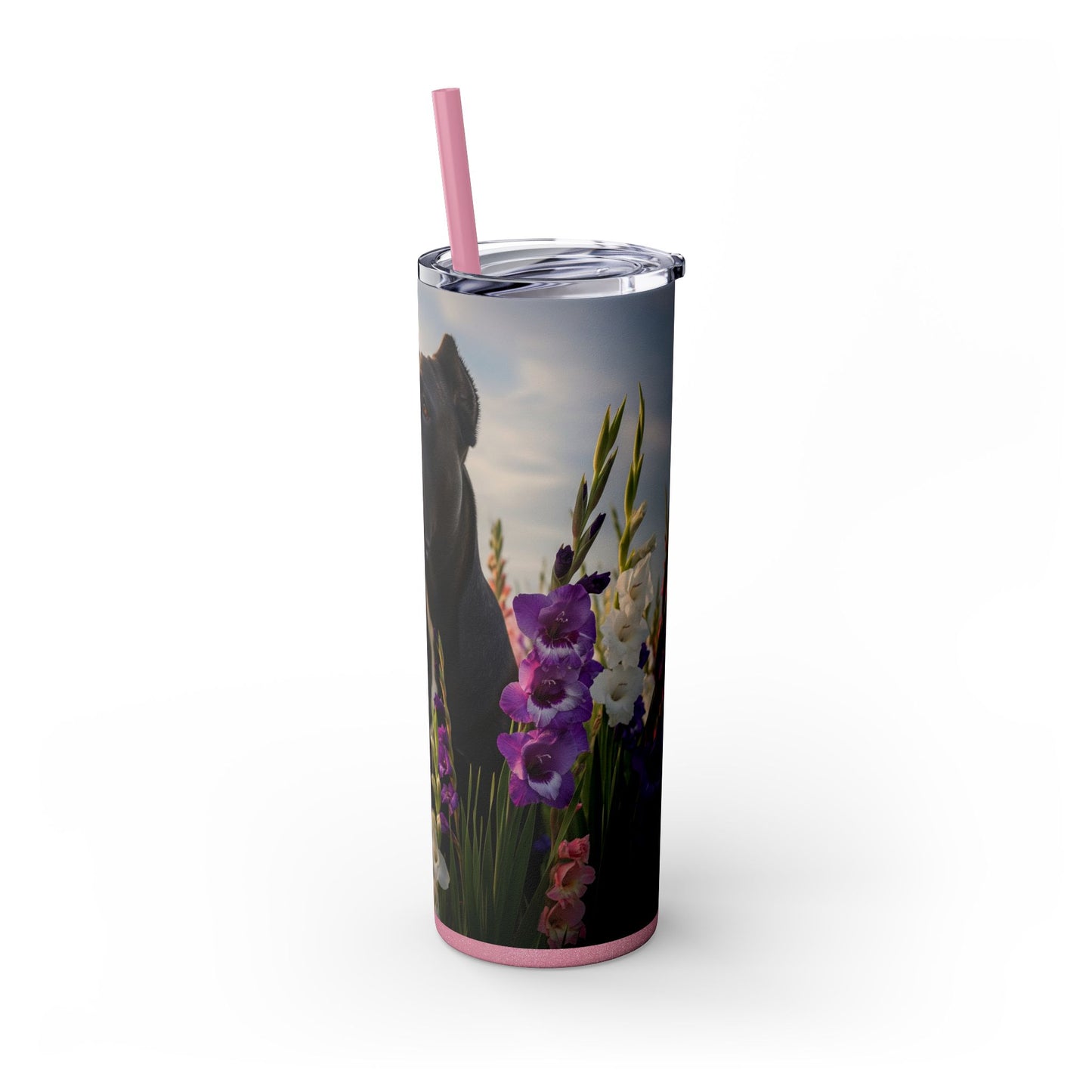 Cane Corso Skinny Tumbler with Straw, 20oz