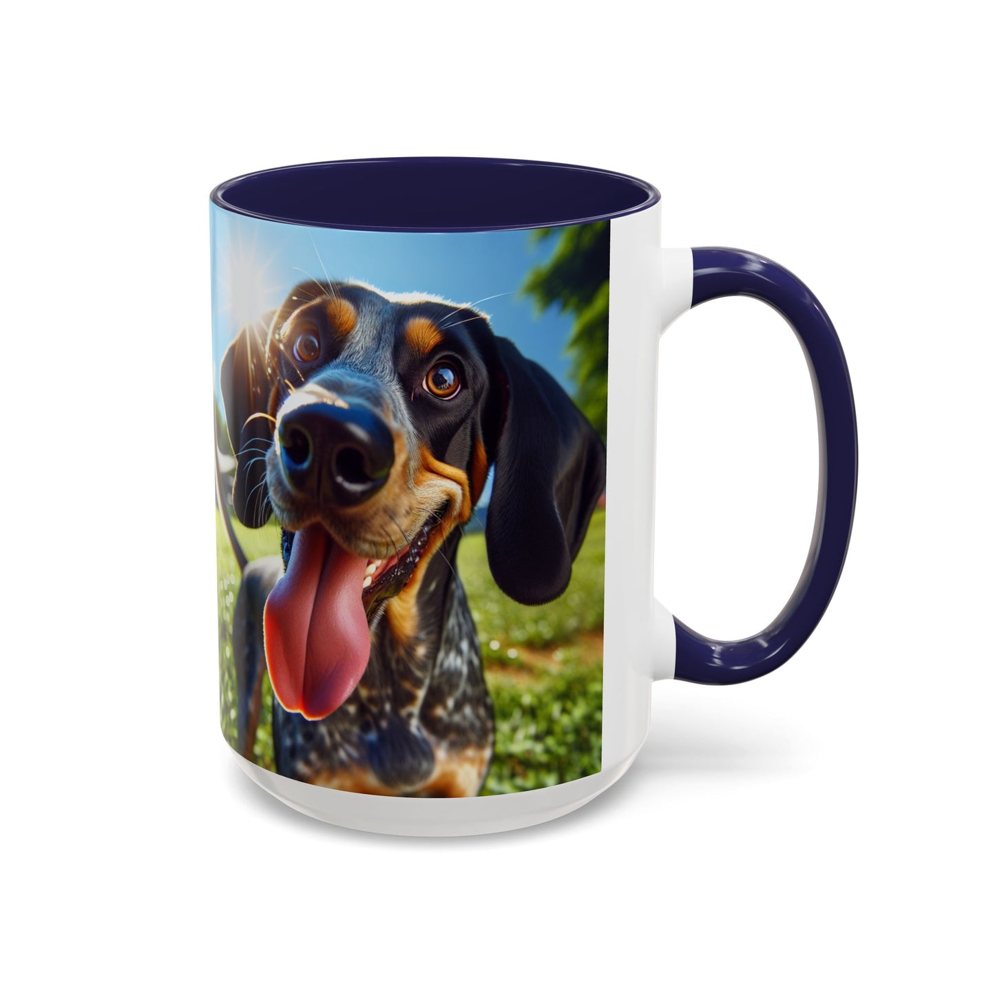 Bluetick Coonhound Accent Coffee Mug - Perfect Gift for Dog Lovers
