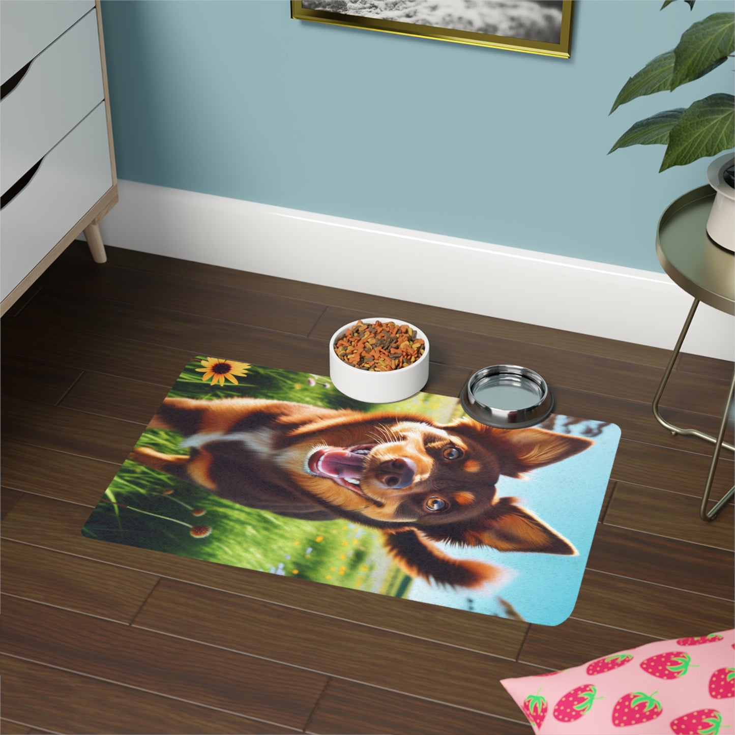 Vertical Pet Food Mat (12x18) - Australian Kelpie