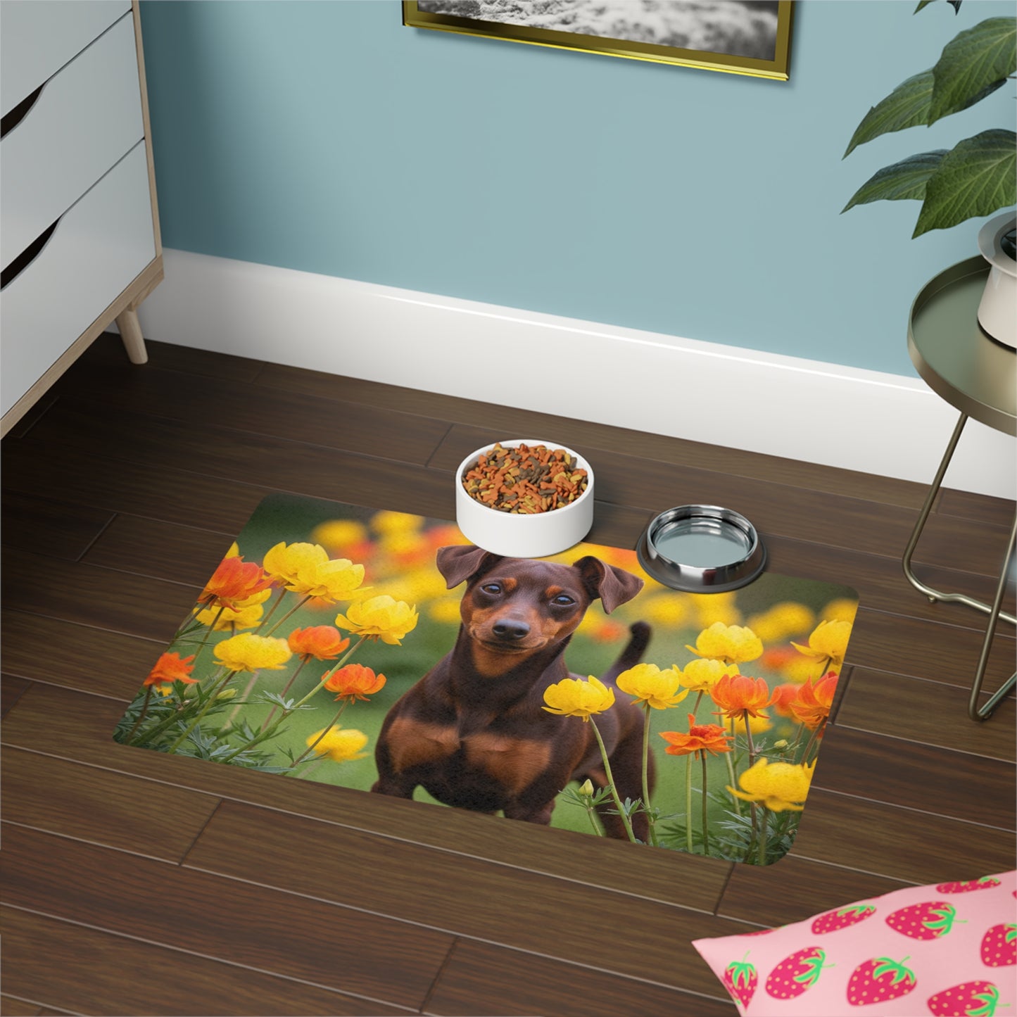 Pet Food Mat (12x18) - Miniature Pinscher