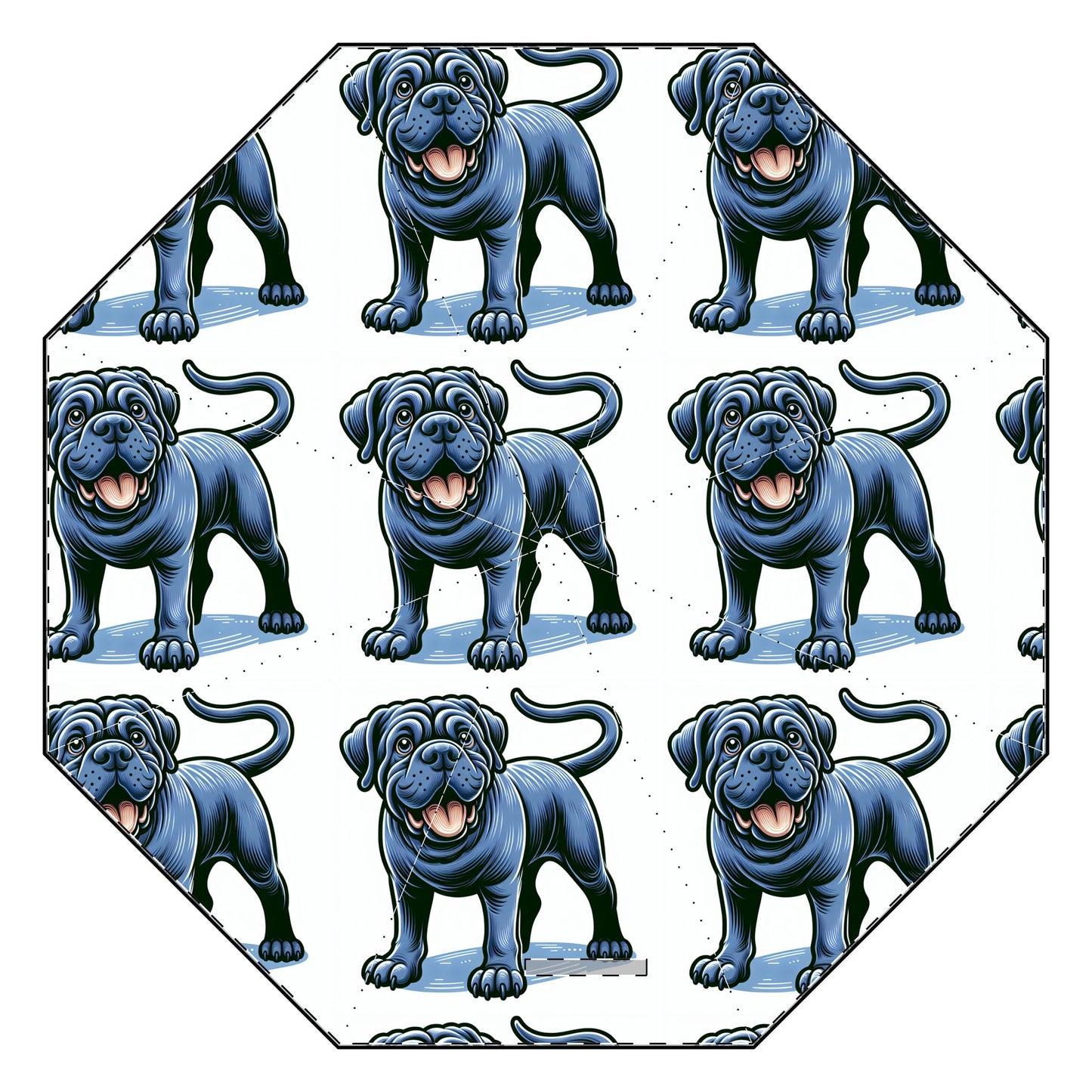 Neapolitan Mastiff Semi-Automatic Foldable Umbrella