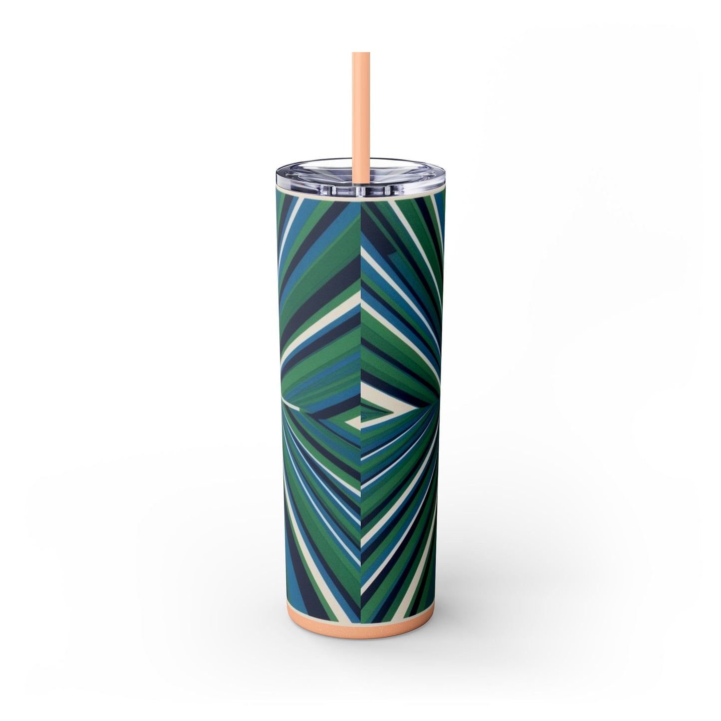 Optical Illusion Skinny Tumbler with Straw, 20oz