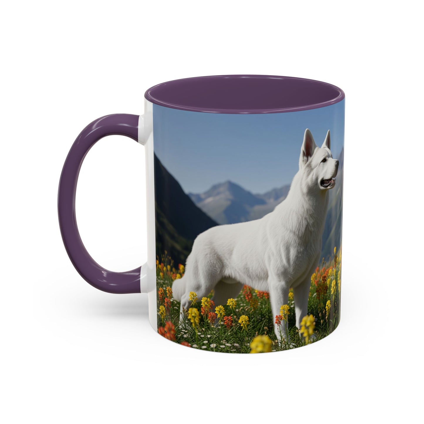 White Swiss Shepherd Dog Accent Coffee Mug - Perfect Gift for Dog Lovers