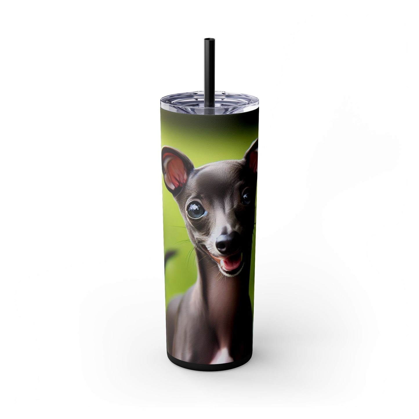 Italian Greyhound Tumbler with Straw, 20oz