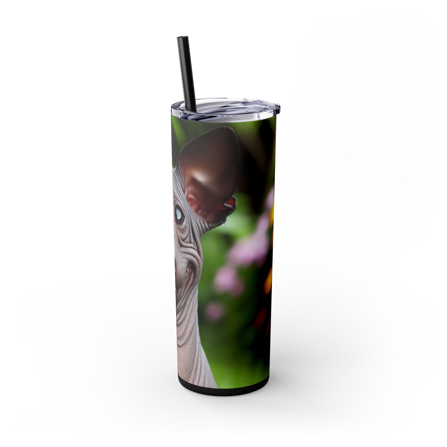 Peruvian Hairless Dog Skinny Tumbler with Straw, 20oz