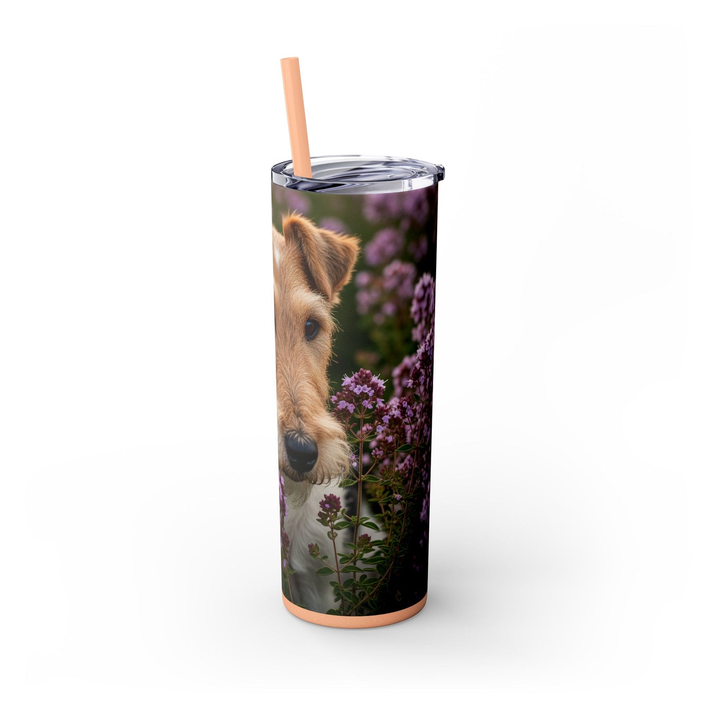 Fox Terrier Tumbler with Straw, 20oz