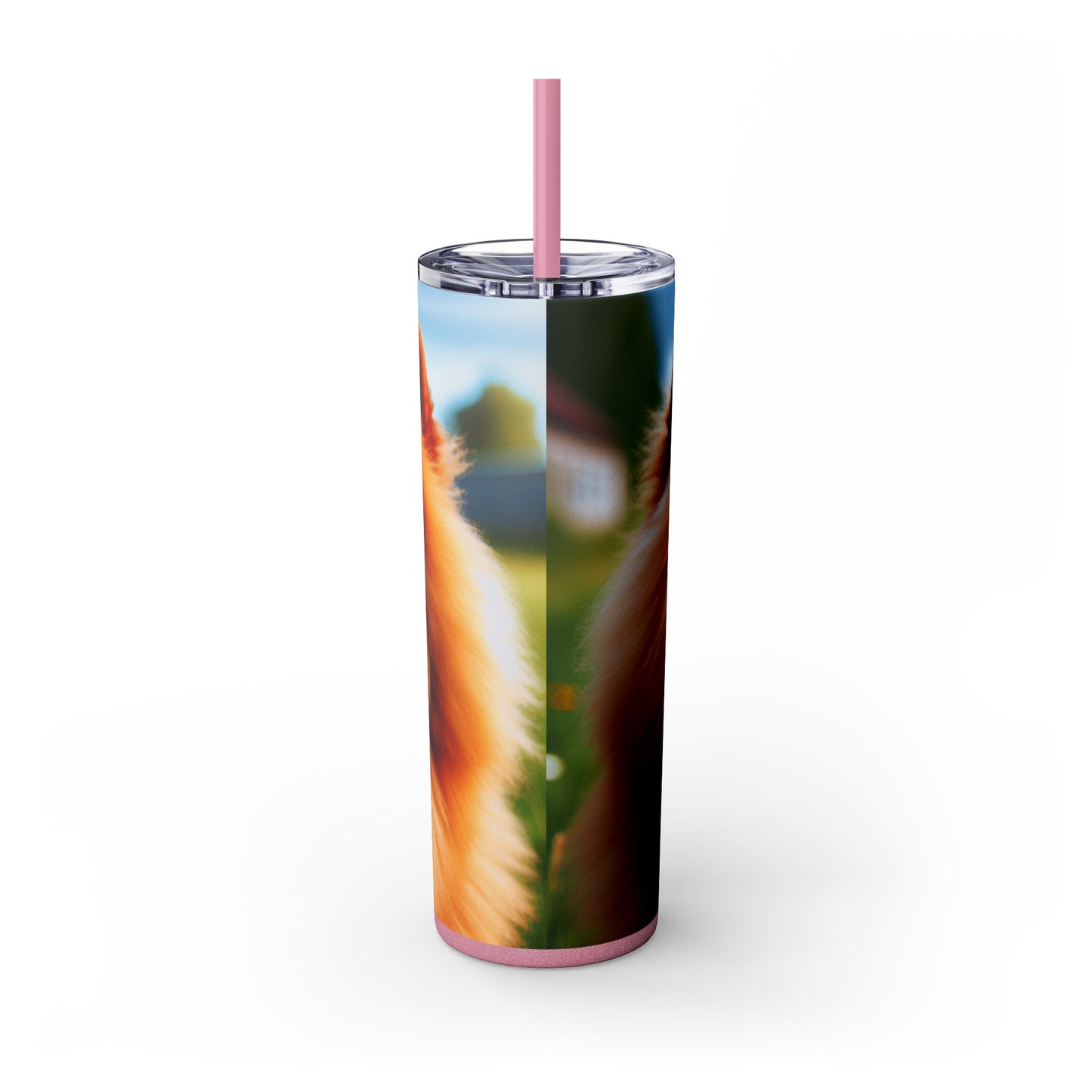 Chow Chow Skinny Tumbler with Straw, 20oz