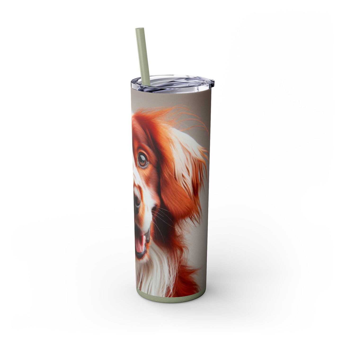 Irish Red and White Setter Tumbler with Straw, 20oz