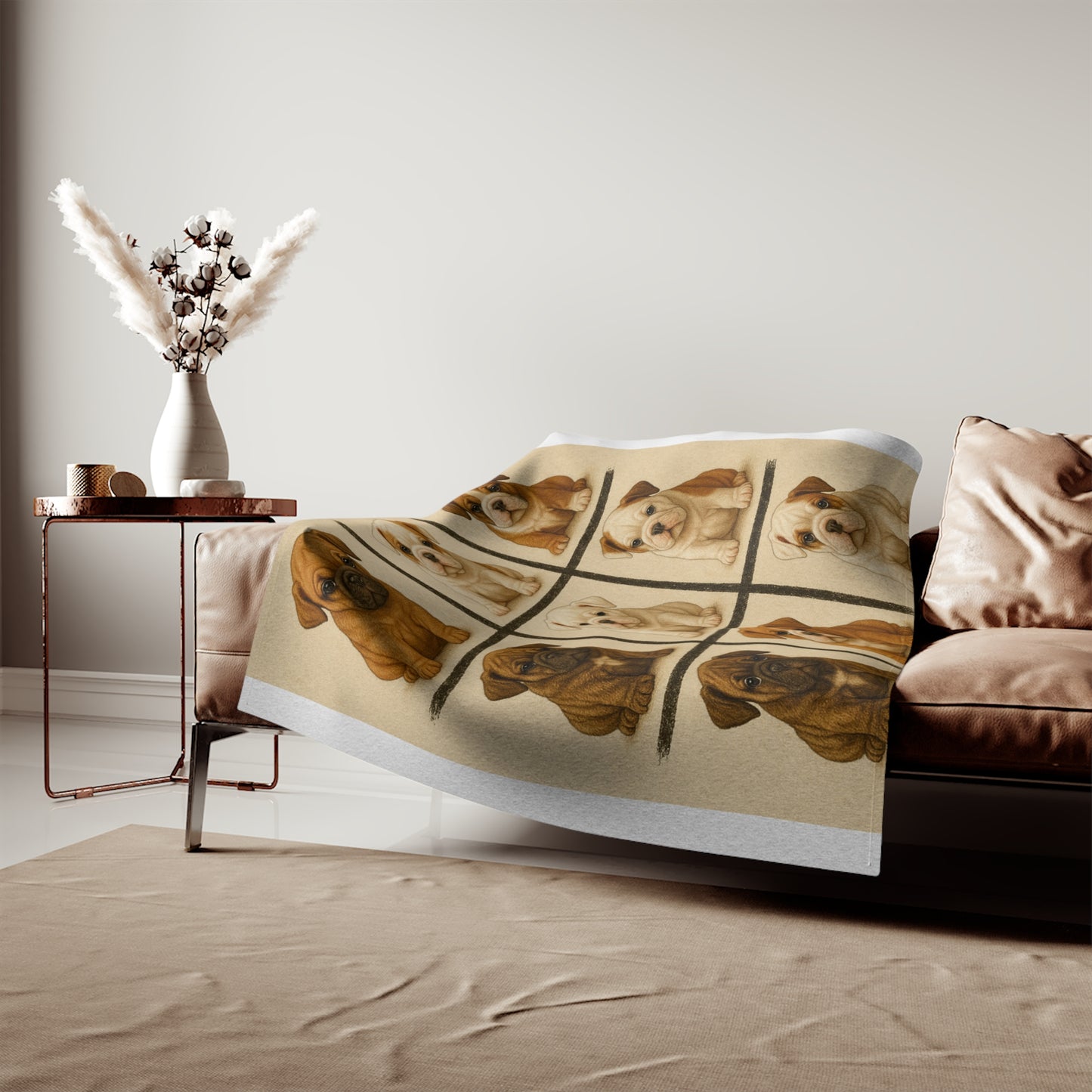 Bulldog puppies Sweatshirt Blanket