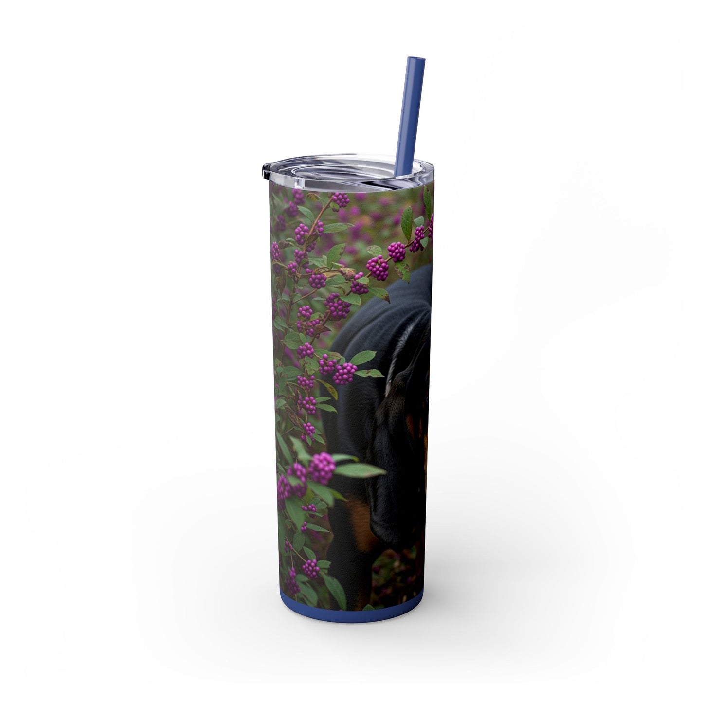 Black and Tan Coonhound Tumbler with Straw, 20oz