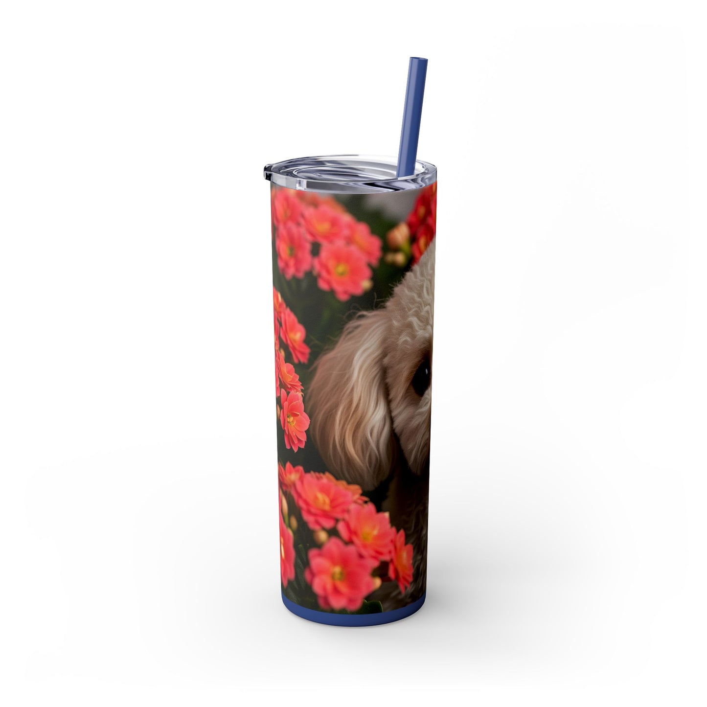 Miniature Poodle Tumbler with Straw, 20oz