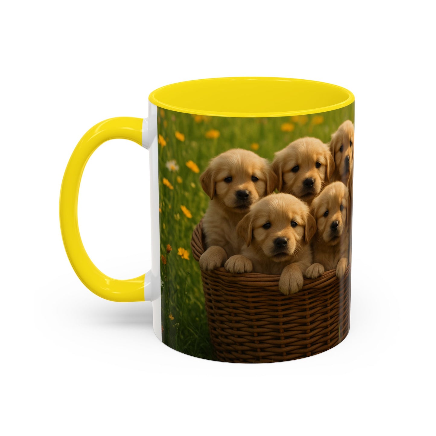 Golden Retriever puppies Accent Coffee Mug - Perfect Gift for Dog Lovers
