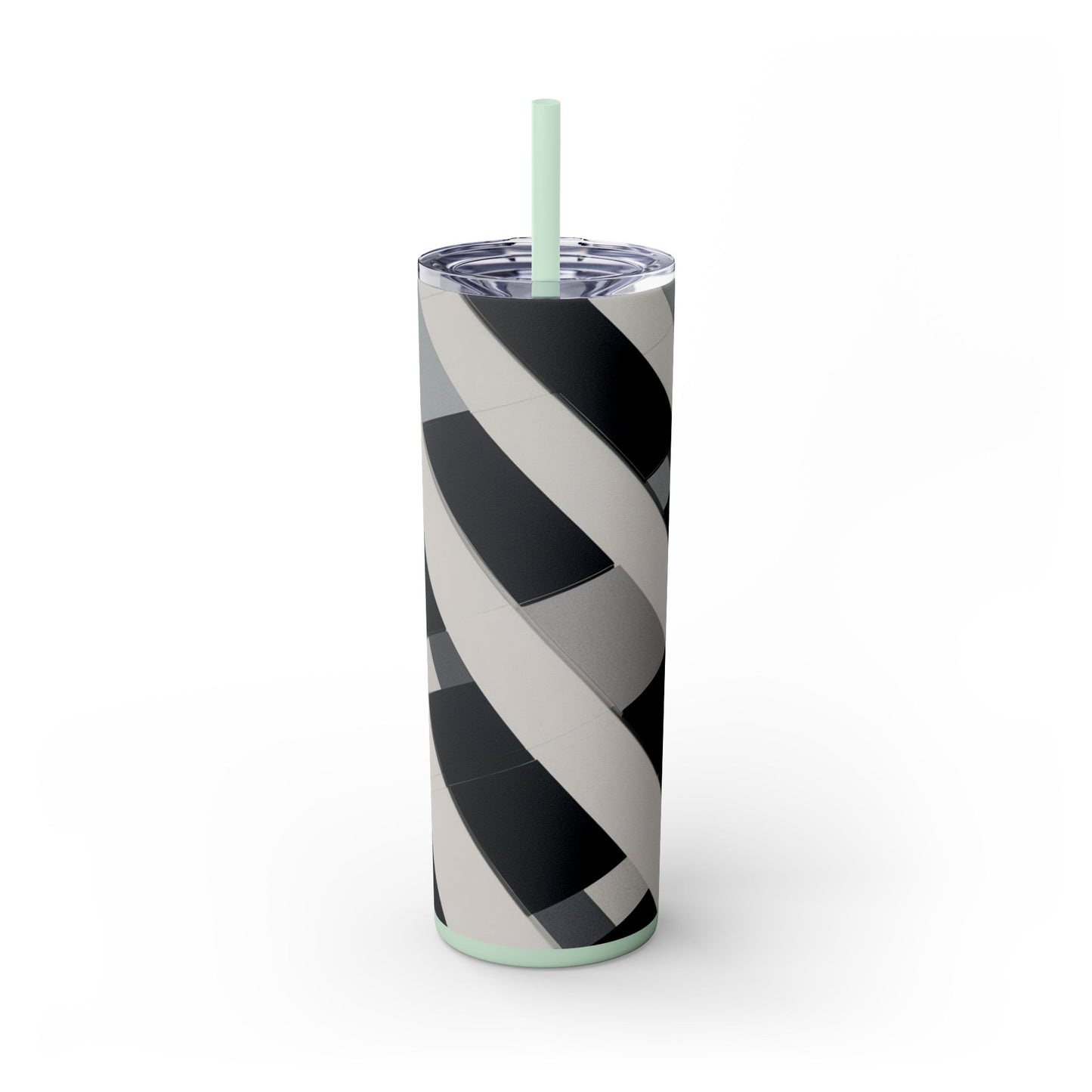 Optical Illusion Skinny Tumbler with Straw, 20oz