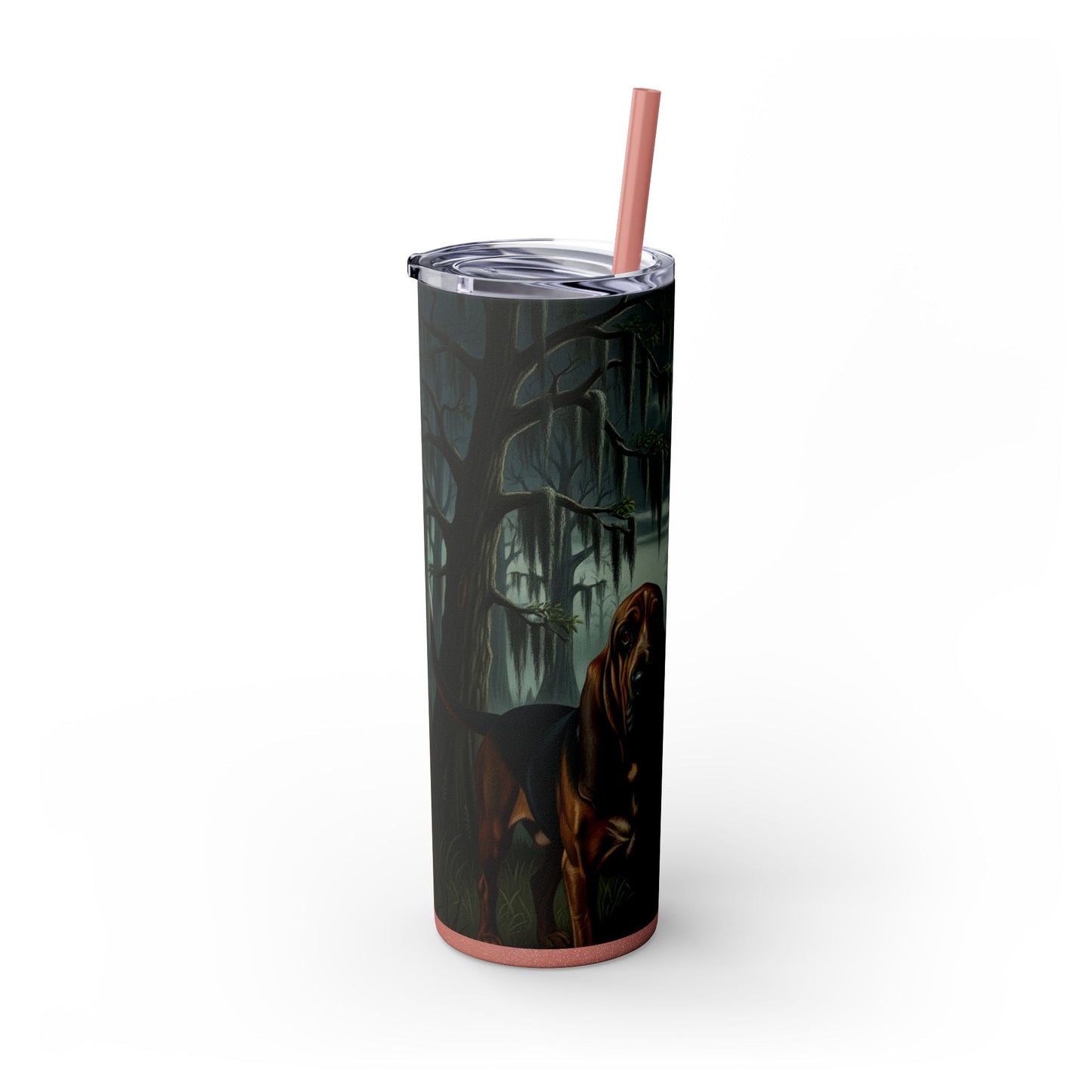 Bloodhound Skinny Tumbler with Straw, 20oz