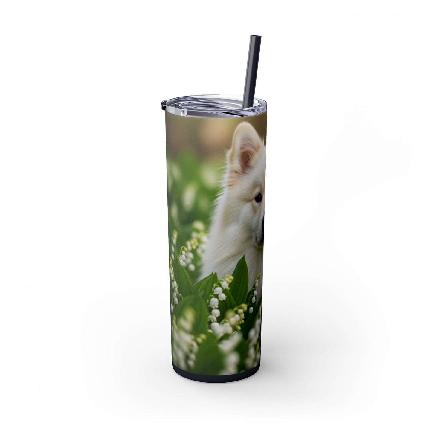 Finnish Lapphund Skinny Tumbler with Straw, 20oz