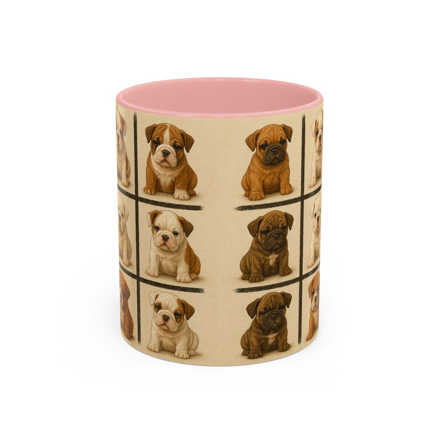Bulldog puppies Accent Coffee Mug - Perfect Gift for Dog Lovers