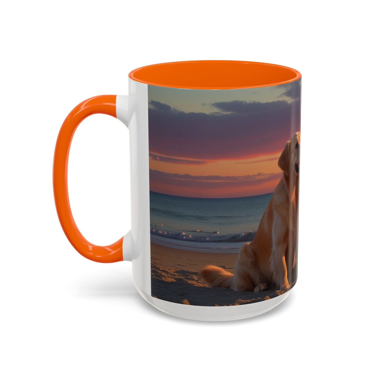 Golden Retriever Love Accent Coffee Mug - Perfect Gift for Dog Lovers