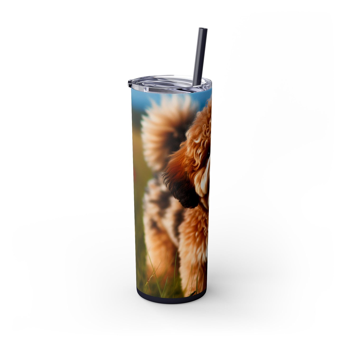 Russkaya Tsvetnaya Bolonka Tumbler with Straw, 20oz