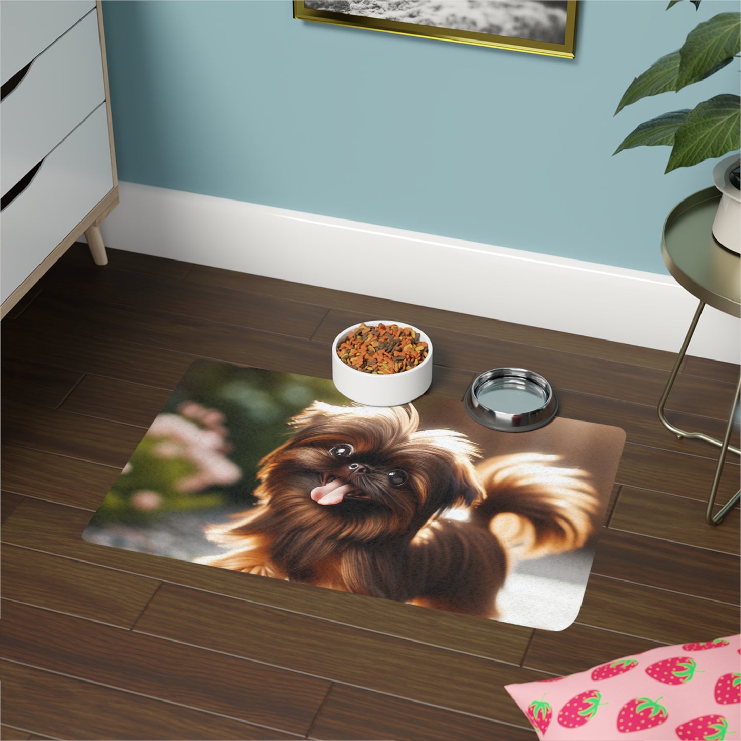 Pet Food Mat (12x18) - Silky Brussels