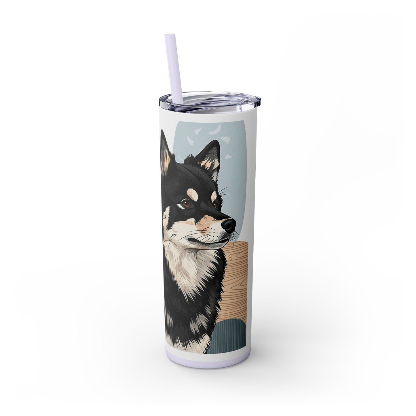 Swedish Lapphund Skinny Tumbler with Straw, 20oz