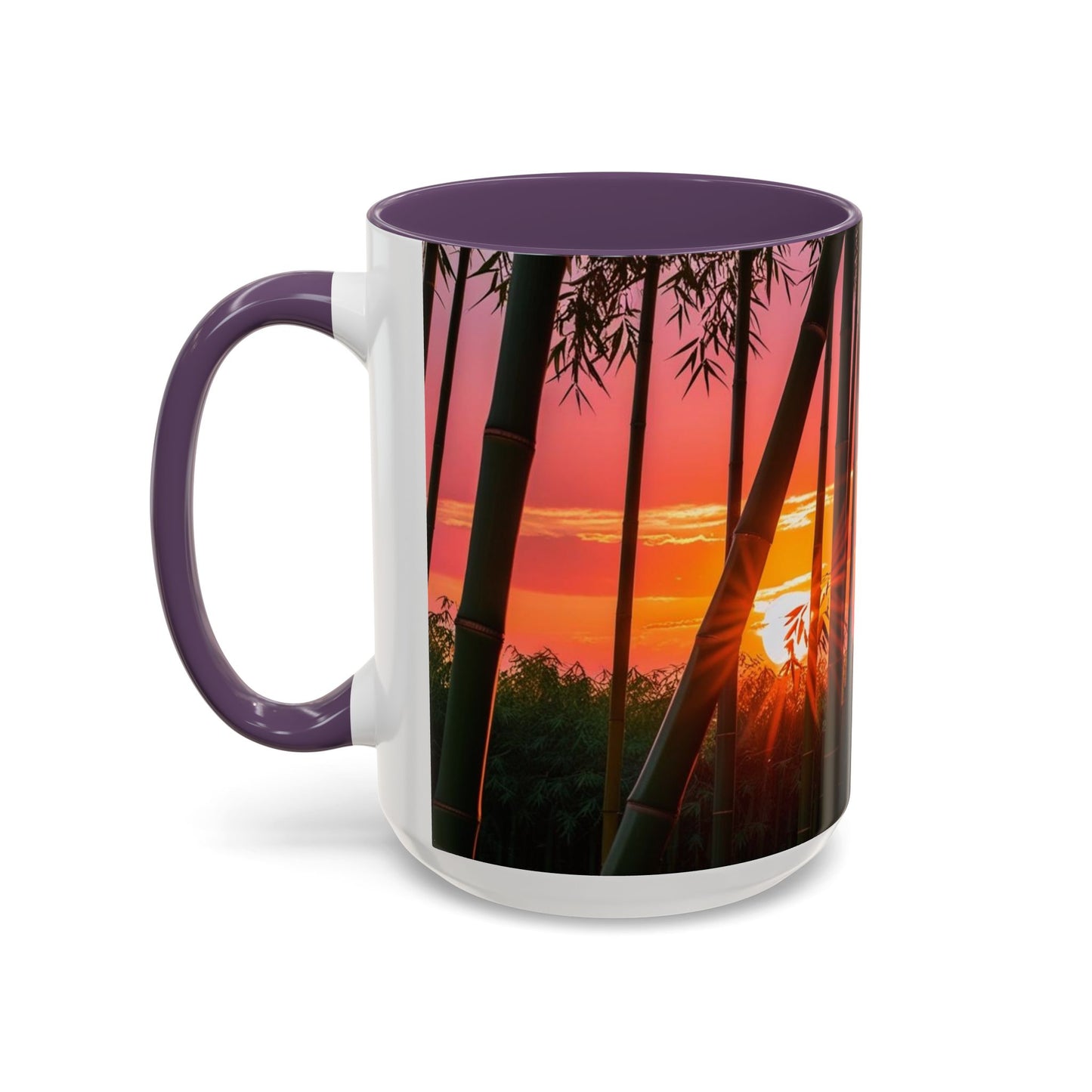 Bamboo Forest Sunrise Accent Coffee Mug - Perfect Gift for Dog Lovers