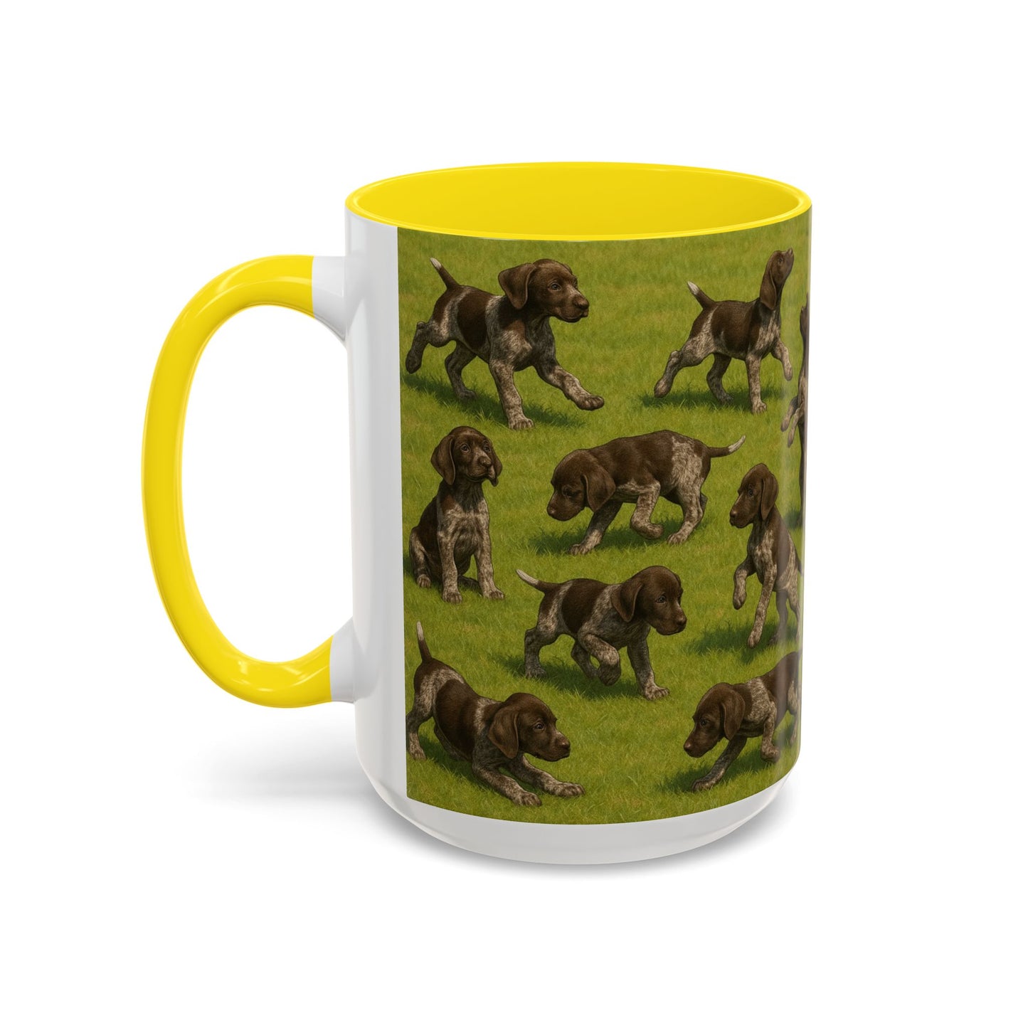 German Shorthaired Pointer puppies Accent Coffee Mug - Perfect Gift for Dog Lovers