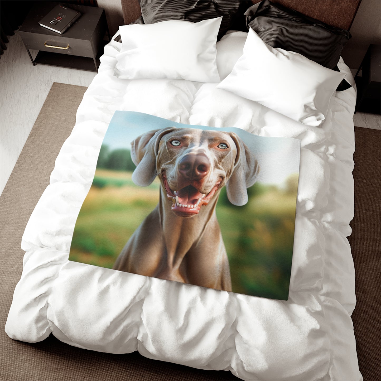 Weimaraner Sweatshirt Blanket