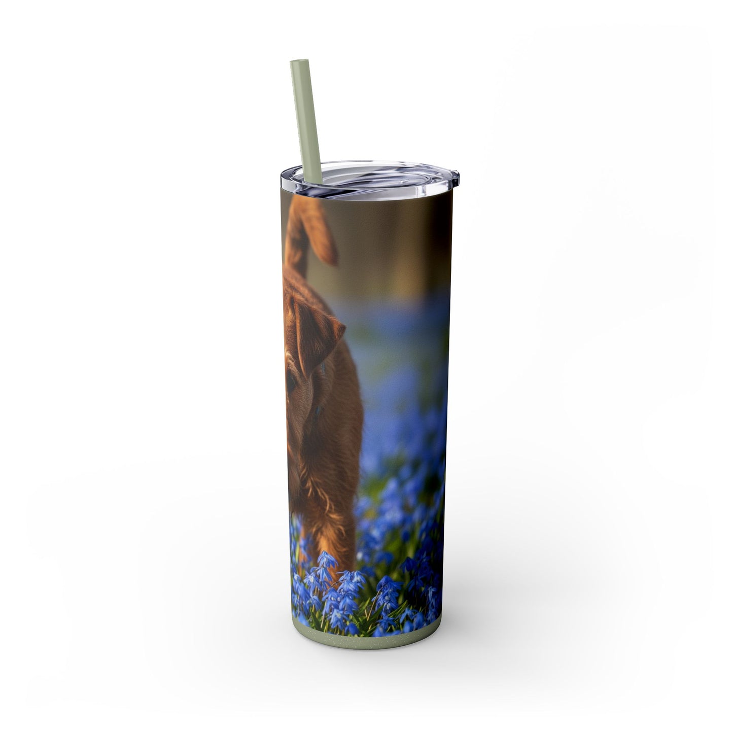 Irish Terrier Skinny Tumbler with Straw, 20oz
