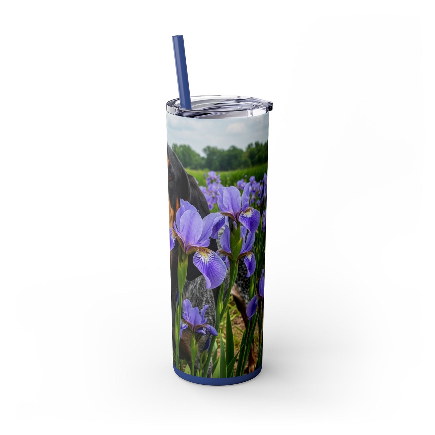 Bluetick Coonhound Tumbler with Straw, 20oz