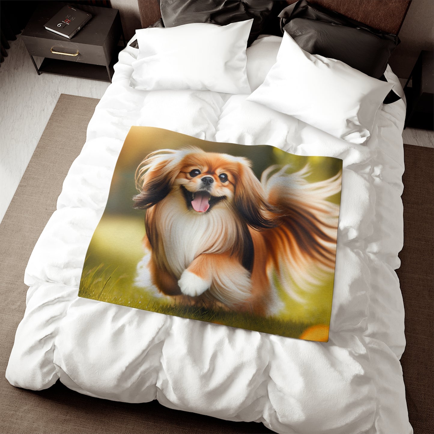 Tibetan Spaniel Sweatshirt Blanket