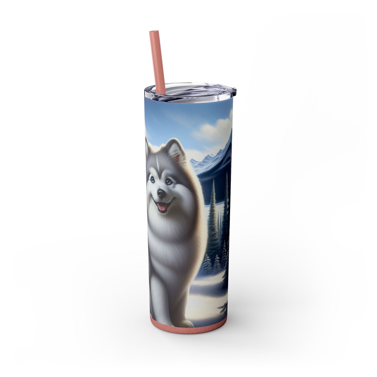 Canadian Eskimo Dog Tumbler with Straw, 20oz